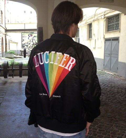 Michele Civetta and his jacket in the mood of bringer of light 