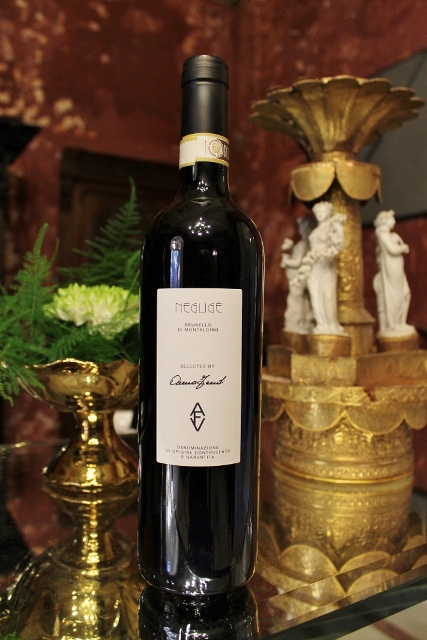 Negligé( Brunello di Montalcino) featuring in AVF, a selection of wines curated by Anna Venturini Fendi